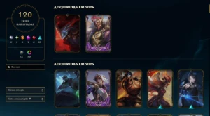 Conta antiga MMR Mestre - Já Foi Challenger - 120 Skins - League of Legends LOL