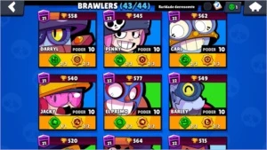CONTA SEMI FULL BRAWL STARS