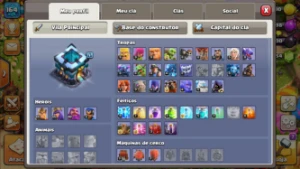 Conta Cv 13 Recente Muros Quase Full - Clash of Clans
