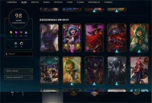 Conta LOL Gold 98 skins - League of Legends