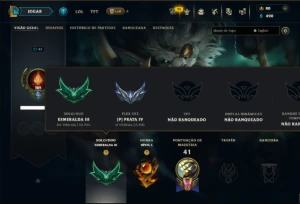 Esmeralda 3 com 30 Champs e 12 Skins - League of Legends LOL