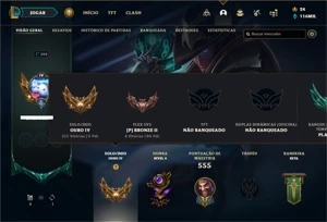 Conta ouro 4 com TODOS os champs e 153 Skins - League of Legends LOL