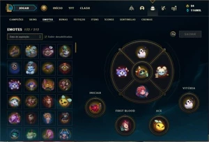 Conta ouro 4 com TODOS os champs e 153 Skins - League of Legends LOL