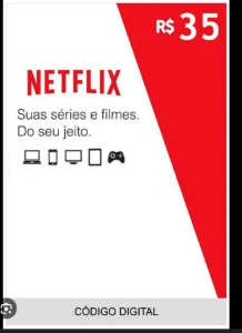 Cartão Presente Netflix gift card R$35,00 - Gift Cards