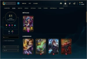 Conta DIAMANTE 4 com RYZE TRIUNFANTE, 41 skins e 72 champs - League of Legends LOL