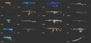 CONTAS NFA VALORANT DE 1-20 SKINS NO PRECINHO