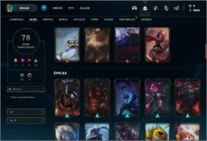 Conta prata 1 com 145 champs e 78 skins ( 1,1kk de Lee sen ) - League of Legends LOL