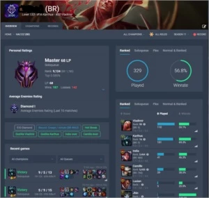 Conta lol ex mestre aprox 120 champs e 90 skins - League of Legends