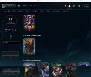 CONTA 65 CAMPEÕES E 18 SKINS  1 SKIN MISTICA - League of Legends LOL