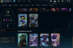 CONTA 65 CAMPEÕES E 18 SKINS  1 SKIN MISTICA - League of Legends LOL