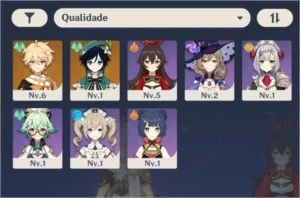 Conta  Venti 5* 1 constelação + Sucrose 4* 1 constelação - Genshin Impact