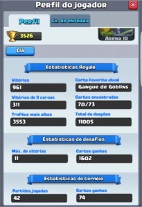 CONTA COC CORINGA E CLASH ROYALE  3500 .VENDA JUNTA !!!