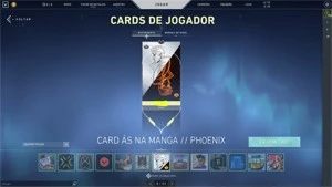 conta com mais de R$ 1500 em skins e cards, 2 pacotes compra - Valorant