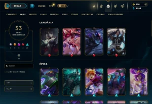 Conta De League Of Leagends/Full Acesso/53 Skins/Level 196 / - League of Legends LOL