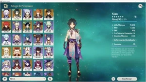 Genshin Impact AR57 - 10 personagens 5*, 3 armas 5*