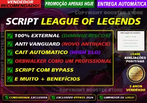 SCRIPT LOL  + CONTA INATIVA + ENTREGA AUTOMÁTICA 