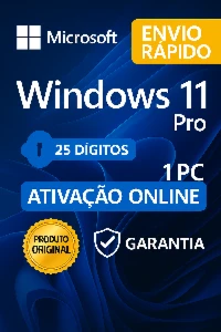 Windows 11 Pro – Licença de 25 Dígitos Original e Vitalícia - Softwares e Licenças