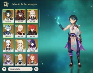 Ar 55 Genshin Impact  10 personagens 5*
