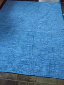 tapete  tear algodão tons azul  1,50 x 2,00 - Artesanato e Personalizados