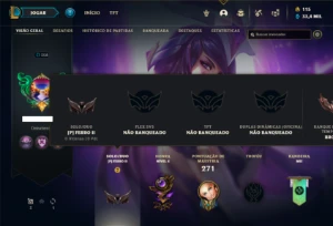 Conta Ferro 1 com 100 Champs e 172 Skins + 3 Prestigios - League of Legends LOL