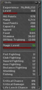 Vendo Master Sorcerer lv 165 COMPLETO cm EK na mesma acc - Tibia