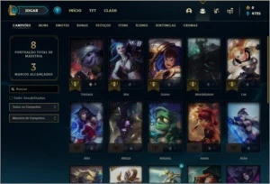 Conta prata 3 barata com 21 champs e 1 skin - League of Legends LOL