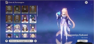 Genshin impact AR56 35 PERSONAGENS DOS 41 disponíveis