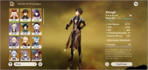 Genshin impact AR56 35 PERSONAGENS DOS 41 disponíveis