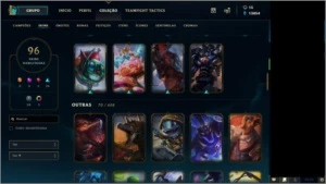 Vendo conta GOLD 1 lol com todos champs e 96 SKINS - League of Legends