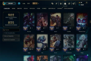 Platina 2 com TODOS os Champs e 264 Skins ( JG / ADC / SUP ) - League of Legends LOL