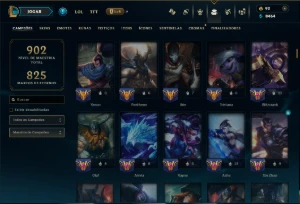 Platina 2 com TODOS os Champs e 264 Skins ( JG / ADC / SUP ) - League of Legends LOL