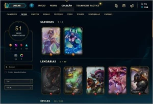 Conta De Lol Diamante 4 C/51 Skin De Qualidade - League of Legends