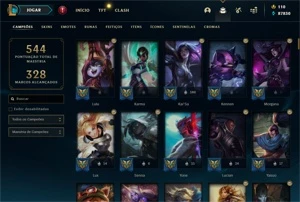 Vendo conta League Of Legends com 518 Skin, e 15 Skin Ed. Pr LOL