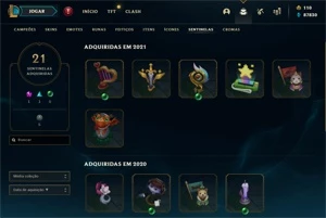 Vendo conta League Of Legends com 518 Skin, e 15 Skin Ed. Pr LOL