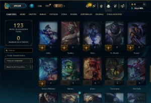 Mestre com 55 Champs e 12 Skins ( 15 PDL ) - League of Legends LOL