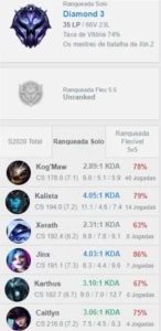 CONTA DIAMANTE 3 - MMR ALTISSIMO - SKIN LUCIAN ATACANTE - League of Legends LOL