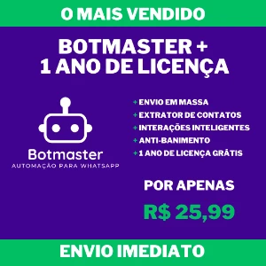 Botmaster + 1 Ano de Licença GRÁTIS