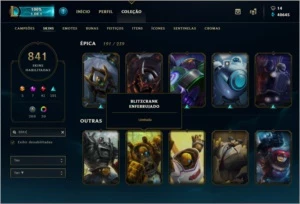 Conta de LoL com 841 skins, 3 PAX, Ryze jovem - League of Legends