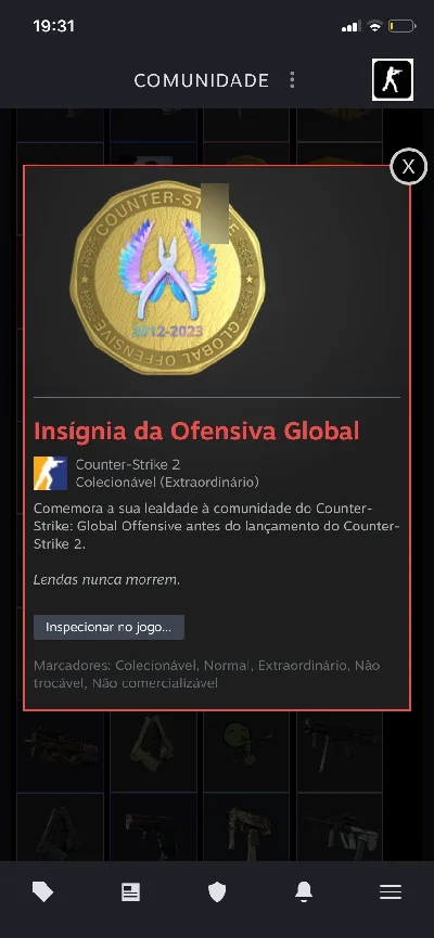 Conta CS2 com prime e medalha de serviço de 5 anos - Counter Strike