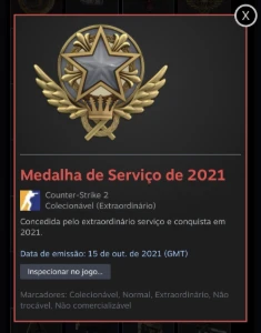 Conta CS2 com prime e medalha de serviço de 5 anos - Counter Strike