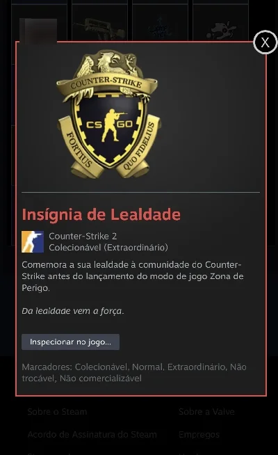 Conta CS2 com prime e medalha de serviço de 5 anos - Counter Strike