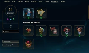 CONTA NÍVEL 370 COM EVELYN E LUX PRESTÍGIO QUASE TODAS LUX - League of Legends LOL