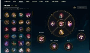 CONTA NÍVEL 370 COM EVELYN E LUX PRESTÍGIO QUASE TODAS LUX - League of Legends LOL