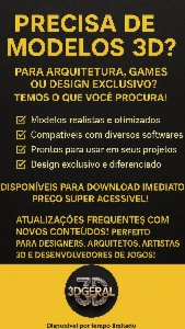 +500 Modelos 3D para Games/Arquitetura e Design