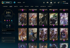Conta lol mais de 20 míticas, e muitos itens raros - League of Legends