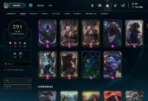 Conta lol mais de 20 míticas, e muitos itens raros - League of Legends