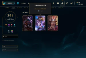 Conta lol mais de 20 míticas, e muitos itens raros - League of Legends