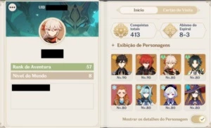 Conta Genshin Ar57  7personagens5*  8armas5*  *5* Garantido - Genshin Impact