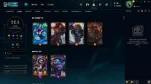 Conta de league of legends com mais de 200 skins LOL