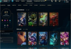 CONTA LOL NÍVEL 64 COM 133 CAMPEÕES E 64 SKINS - League of Legends